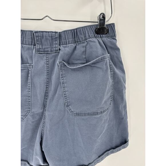 Gloria Vanderbilt Shorts Womens Large Blue Bermudas Cotton Pockets Stretch Waist - Picture 11 of 16